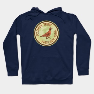 Joshua Tree Quail Woodcut Style Logo Hoodie